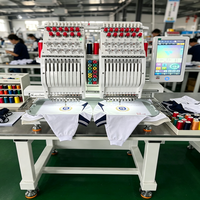 Machine à broder 9 aiguilles pour t-shirts avec cadre à changement rapide et alimentation par tombée pour la décoration de tissus légers