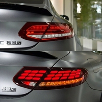Feux arrière à effet écailles de dragon pour Mercedes-Benz Classe C Coupé (2015-2021), modèle modifié, avec clignotants dynamiques à défilement