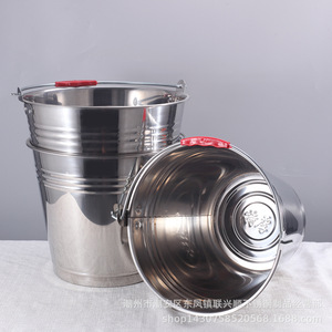 Home Source Stainless Steel Bucket 304/201 Extra Thick Non <b>Magnetic</b> Multi Purpose Student Dormitory Use - Product Image 4