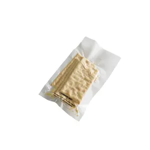 Emballage en plastique sous vide de qualité alimentaire à grains composites scellés sur 3 côtés biodégradable compostable à impression personnalisée pour tarte d'aliments surgelés