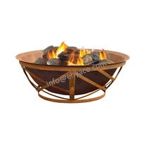 Brûleur de foyer extérieur en acier, petit foyer à bois rustique pour patio, vente en gros, D60cm D60xh32cm