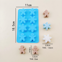 Moule à gâteau en résine de silicone ShuXin YZ-65, flocon de neige et bonhomme de neige 3D fait à la main, essentiel pour la pâtisserie et le service à la maison, moule à chocolat et à bonbons