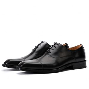 Zapatos Formales de Hombre para Negocios, de Cuero Genuino, para Bodas y Fiestas, con Punta en Pico y Cordones, Estilo Oxford, Gran Venta 2025 - Product Image 2