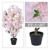 Arbre artificiel réaliste de fleurs de cerisier rose clair, 90 cm (3 pieds), pour décoration intérieure, bureau, maison, mariage, plante en soie