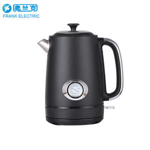 Bouilloire électrique Frank Electric en acier inoxydable noir 1,7 L avec contrôle de la température et arrêt automatique pour usage domestique - Product Image 1