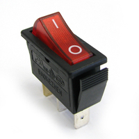 Baokezhen SC791 sakelar Rocker dasar hitam dengan tombol warna On-off 3 terminal saklar Rocker tahan air