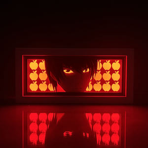 Veilleuse à Led Yagami pour chambre à coucher Lampe de bureau Death Note L Anime Light Box Cadre en bois Découpé au laser Papier Lightbox <span class=keywords><strong>Manga</strong></span> - Product Image 4