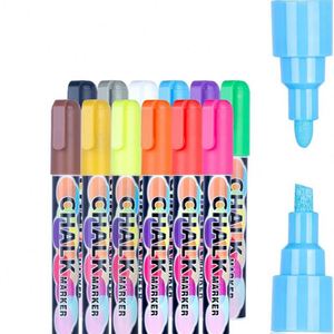Marqueur de craie liquide coloré pour tableau noir, étiquettes, décoration DIY, écriture, peinture, marqueurs effaçables à sec sans poussière personnalisés - Product Image 1