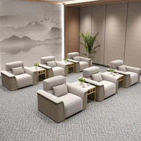 Ekintop Hochwertiges Holzrahmen-Stoffsofa Einzelsofa für Büro-Wartebereiche Mehrfach Wählbare Bürosofas