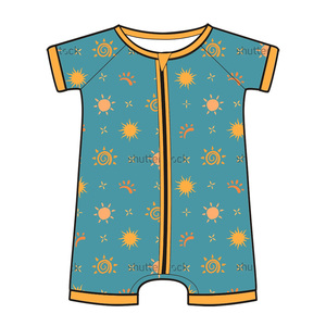 <span class=keywords><strong>Pyjama</strong></span> court à manches courtes pour bébé avec motif singe et banane, collection printemps, motif animalier, vente flash - Product Image 6