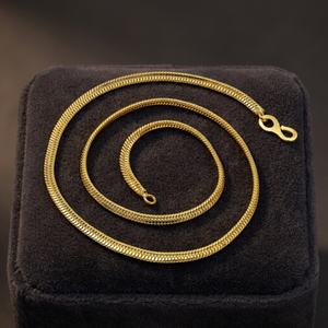 Collares de Cadena de Eslabones de Serpiente Chapados en Oro Micro de 14K, 18K, 24K al por Mayor, Diseño de Cadena Moderno, Cadena Estilo Serpiente, Cadena de Moda de Latón. - Product Image 1