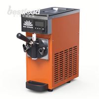 Machine à glace molle de table en acier inoxydable à une seule buse, petite et très demandée