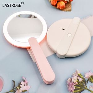 Handheld Mini Makeup <b>Mirror</b> OEMFoldable Led Hand <b>Mirror</b> Pocket Vanity <b>Mirror</b> With Led Light - Product Image 3