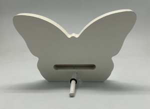 Ornamento di legno farfalla 15x10cm Freestanding decorazione per la casa stampato a caldo con specchio acrilico lettera regalo per le donne - Product Image 4