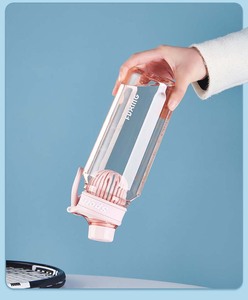 Botella de Agua Deportiva Portátil Ecológica, Vasos de Plástico Minimalistas con Tapa y Asa, Separador de Té Práctico de <span class=keywords><strong>750</strong></span>-1000 ml para Exteriores - Product Image 6