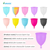 Coupe menstruelle hypoallergénique Furuize en silicone platine 100 %, lavable, pour les magasins de détail
