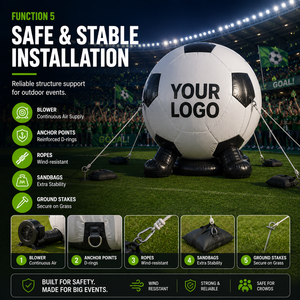 Modello Gonfiabile Gigante Personalizzato di Pallone da <span class=keywords><strong>Calcio</strong></span>, in PVC per Esterni con Base per Gonfiaggio, Adatto per Eventi Sportivi e Campagne Pubblicitarie - Product Image 4