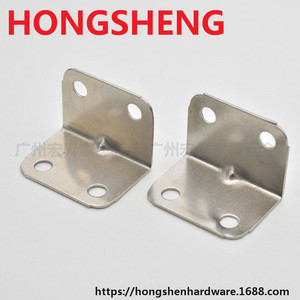 HONGSHENG - Équerres d'angle nickelées - Acier inoxydable 3410 - Connecteurs à angle droit pour portes d'armoires - Supports d'étagères - Product Image 1