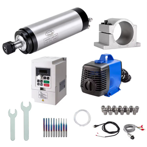 Kits de moteurs de broche CNC personnalisables Zhong Hua Jiang 2,2 kW ER20 24000 tr/min, moteur de broche refroidi par eau avec variateur de fréquence et accessoires - Product Image 1