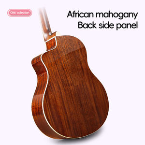 OEM Bullfighter DS-LiMao プロフェッショナルアコースティックギター、マホガニーボディ、メイプルバック/サイド、ライトイエローカラー - Product Image 3