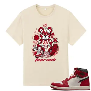 Chicago 1s Perdu Et Trouvé Unisexe T-shirts Sneaker Match Chemises Top Rank Baller Ours Impression 100% Coton Graphique T Chemises Pour Hommes