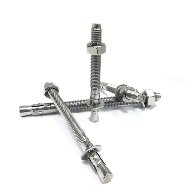 4.8/ 8.8/ 10.9/ 12.9 Grade Wedge Anchor Stainless Steel SS304/316 Galvanized Expansion Wedge Anchor Through Bolts