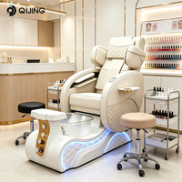 Équipement de salon de beauté de luxe, chaise de pédicure spa avec fonction de massage, chaise de soin des pieds avec massage électrique et brume