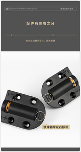 Soft Closing Hidden Hydraulic Buffer Hinge-Furniture Hinge for Makeup <b>Table</b> Mirror Kitchen/Living <b>Room</b> Use-Zinc Alloy Plastic - Product Image 6