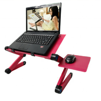 Support de table pliable en aluminium réglable pour ordinateur portable, ordinateur portable, refroidissement, bureau, plateau extensible