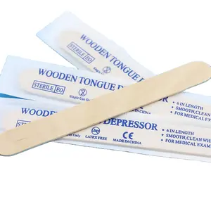 Medical Tattoo Tongue Depressor Dental Use Sterile Sterilized Non Sterilized Wooden Adult JIANGSU CE Surgical Supplies Class I