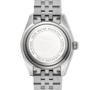 メンズ高級クォーツ腕時計、ステンレス製、ビジネス向け、防水、夜光＆日付表示付き - Product Image 4