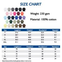 Kaos Oblong Oversize 230gsm 100% Katun Berat, Polos, Model Drop Shoulder, Kerah O, untuk Pria dengan Logo Custom