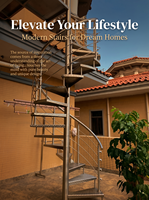 Escalier en colimaçon en acier inoxydable 201/304/316L de qualité supérieure pour terrasse, cour, tour de garde, marches antidérapantes, escalier résistant à la rouille