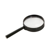ODM/OEM Loupe de lecture 3X Loupe en acrylique avec poignée entièrement transparente Loupe en plastique pour jouet pour enfants