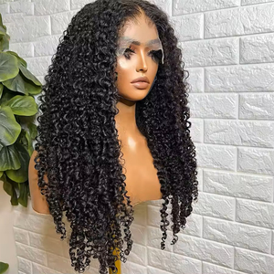 Perruque bouclée en cheveux vierges avec closure HD 13x6/13x4/5x5, dentelle française sans colle, pré-épilée, <span class=keywords><strong>Bye</strong></span> <span class=keywords><strong>Bye</strong></span> Knots - Product Image 2