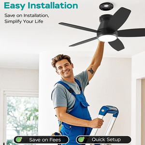 Hot Selling 42 Inch Ceiling <b>Fan</b> Light with 5 Blades Remote & APP Control UL CE Certified LED Hanging <b>Fan</b> - Product Image 6