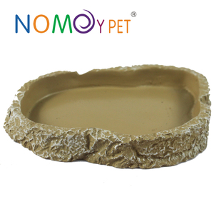 NOMOYPET, venta al por mayor, plato de alimentación de reptiles de resina, cuenco de agua para Tortuga, <span class=keywords><strong>lagarto</strong></span> - Product Image 4