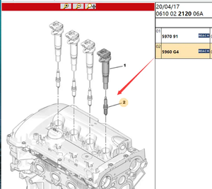 OE 5960G4 pour Peugeot 208 308 RCZ 3008 <span class=keywords><strong>Citroen</strong></span> <span class=keywords><strong>DS3</strong></span> 1.6T Bougies d'allumage de voiture d'origine japon Iridium Platinum - Product Image 2