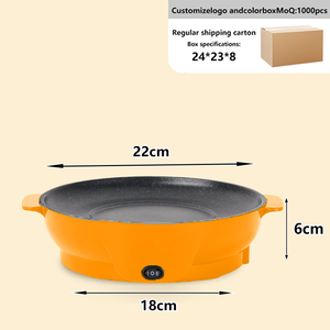 Plancha électrique épaissie et agrandie avec surface antiadhésive et contrôle de la température pour usage domestique 600W - Product Image 2