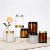 Pot à bougie en verre d'art moderne 120 ml, cylindre multicolore, bouchon à vis décoratif unique, vente en gros d'usine, artisanat