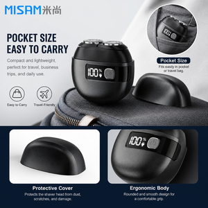 Afeitadora Eléctrica Inalámbrica Recargable MS-307 Mini Portátil, Súper Ligera, con Sistema de Doble Lámina, para Piel Sensible - Product Image 3
