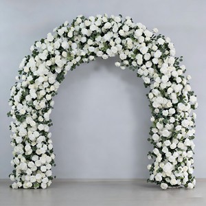E-UFA001 Wholesale Silk Flower Arch for Wedding Artificial Flower Arch Backdrop Rose purple Flower Arch for Wedding <b>Decoration</b> - Product Image 6