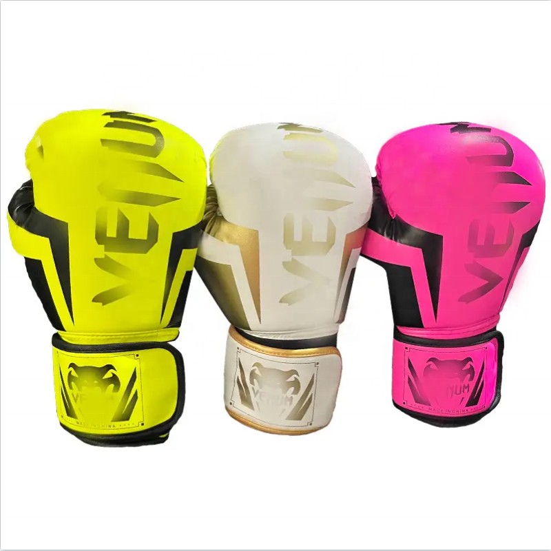 Grosir kustom 4oz 6oz 8oz 10oz 12oz sarung tinju tinju profesional PU kulit latihan Gants de Boxe menang sarung tinju