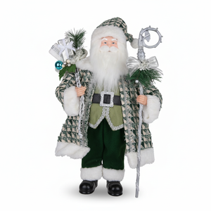 Figurine en peluche de gnome de Noël à carreaux gris style nordique, décorations de Noël pour la maison, la table, la fête de Noël - Product Image 1