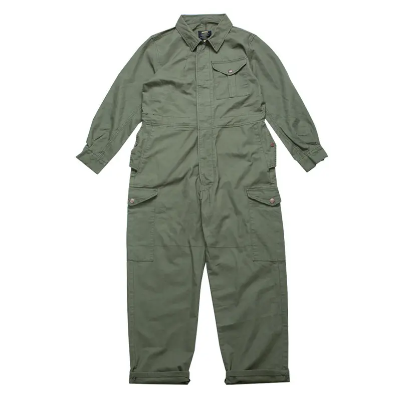 Multi -pocket worker retro cargo jumpsuit loose workers clothes suits coveralls work uniform