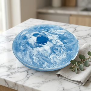 100% Natural Mango/Acacia Wood Round Salad Bowl Server <b>Set</b> with Enamel <b>Paint</b> Eco-Friendly Contemporary Home Use - Product Image 2
