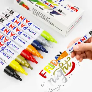 Hot Selling 8 Kleuren Verf Marker Pen Permanente & Waterdichte Inkt Olie Op Basis Van Graffiti Autobanden Verf Stift