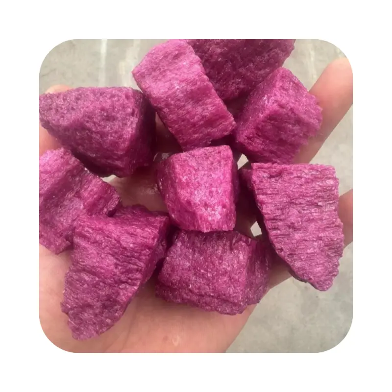 Натуральный необработанный кристалл, лечебный колдовский полудрагоценный камень, розовый кварц, рубин, необработанный камень для украшения фэншуй