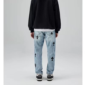LYN9056 Pantalon Jean Homme Skinny Déchiré Effet Usé Style Hip Hop Streetwear - Product Image 2