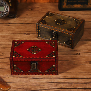 กล่องไม้โบราณสไตล์จีนโบราณ กล่องเก็บของตกแต่ง งานฝีมือ ของตกแต่งบ้าน สไตล์จีนใหม่ - Product Image 4